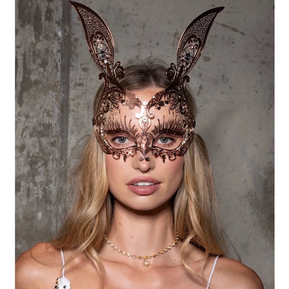 Spirit Hoods-MASQUERADE MASK | ROSE GOLD BUNNY